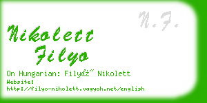 nikolett filyo business card